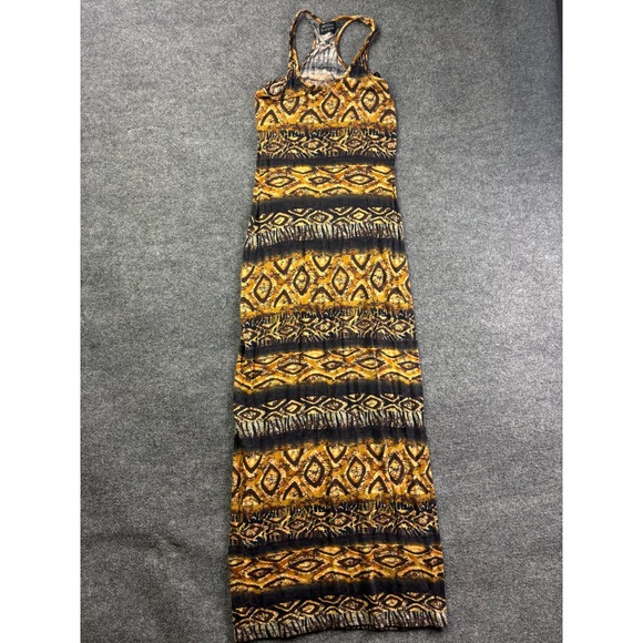 Torn by Ronny Kobo Dresses & Skirts - Torn by Ronny Kobo Maxi Dress Womens Medium Gold Tribal Print Racerback Modal